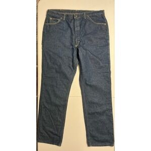 VTG USA Made OshKosh B'gosh Men NWT Jeans 42x34 Dark Wash Flannel‎ Line Workwear